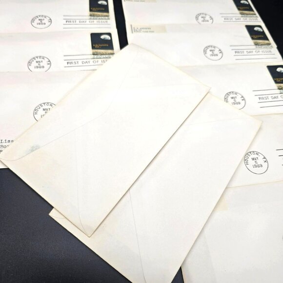 Apollo 8 First Day Of Issue Stamped Envelopes Set Of 10 Vintage 1969 LI3035 - Picture 7 of 9